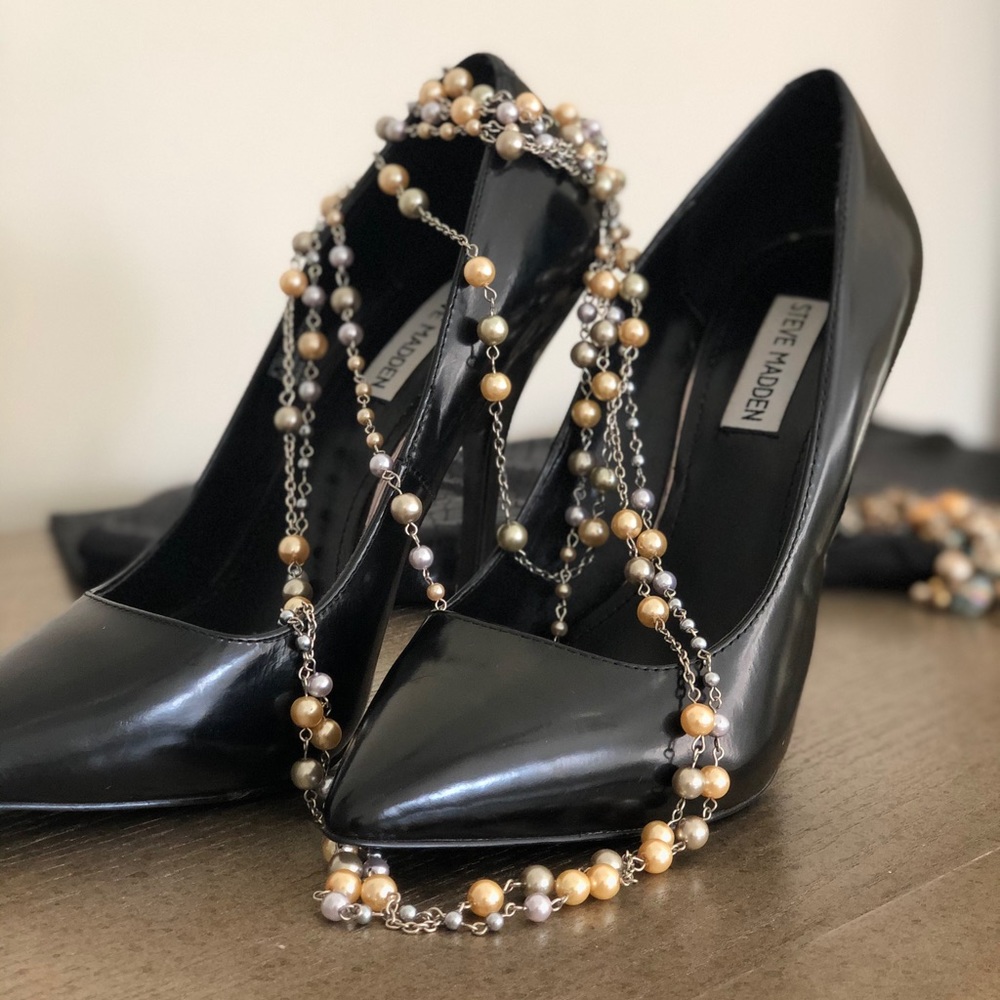 Gently used Black high heels